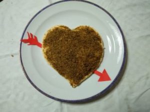S. Valentino : tortino a cuore di patate in crosta.