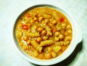 Pasta ceci e patate.