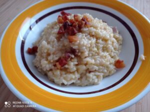 Risotto alla carbonara.